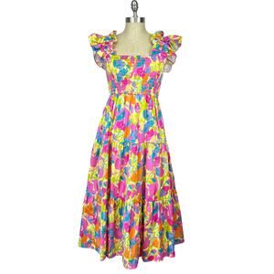 NWT Crosby by Mollie Burch Bray Midi Dress in Floral Haze (Sz XS)